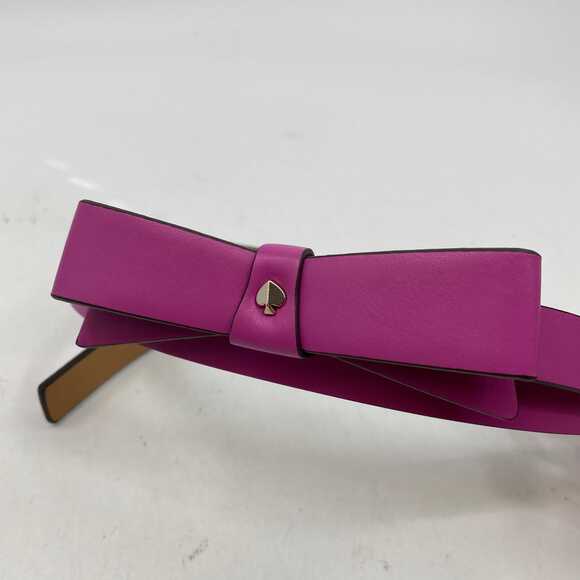 Kate Spade Purple Faux Leather Skinny Bow Belt | Women’s Regular L - Picture 2 of 5